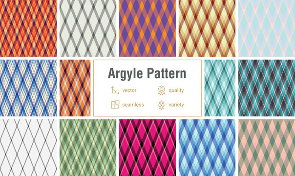 Decorative argyle pattern pack for Christmas crafts. Suitable for cutting machines and DIY projects. Vector accuracy saves time.