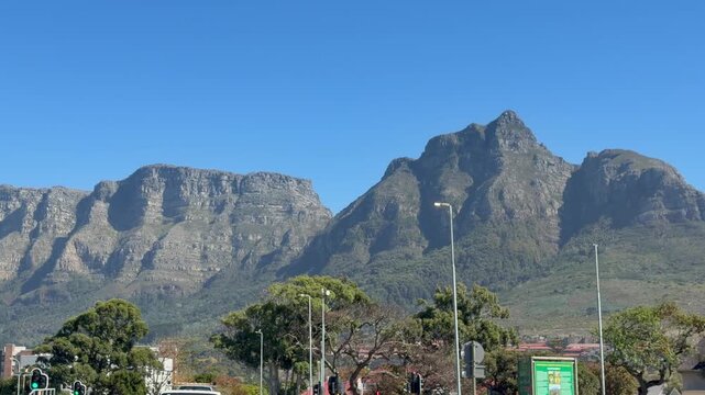 View of Devil&rsquo;s Peak Cape Town on a clear day.
