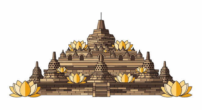 Borobudur Temple Central Java Indonesia.