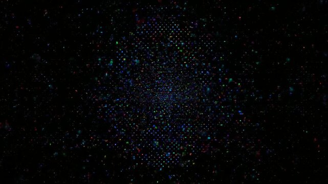 暗闇に揺らめく粒子ノイズの抽象テクスチャ背景