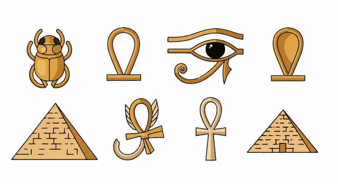 Egyptian ancient symbols and pyramids 1.