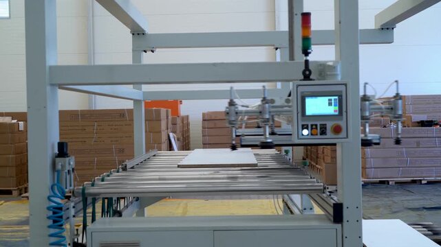 Industrial Machine Control Panel with Touch Screen and Emergency Stop