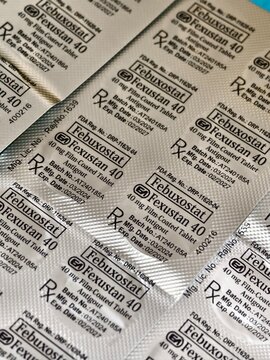 Febuxostat Fexustan 40 mg antigout medicine used to lower uric acid levels and treat chronic gout