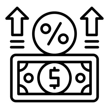 Increase and Decrease in Rate Icon
