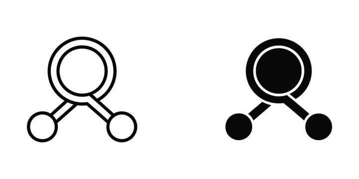 Minimalist abstract vector icon with filled and empty circles