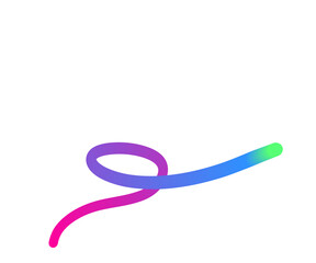 Naklejka premium colorful ribbon line on transparent background