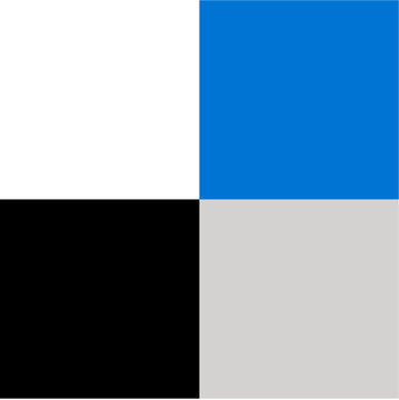 Four colored squares on white background with background geometric abstract illustration template composition contrast