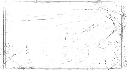 Fototapeta premium Distressed grunge frame with scratches and speckles on white background texture