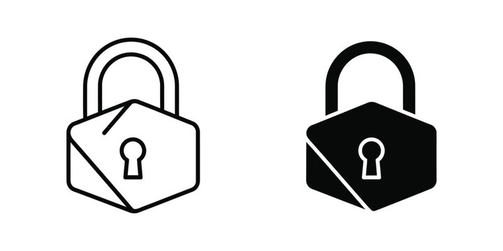 Locked padlock icons in open and closed states