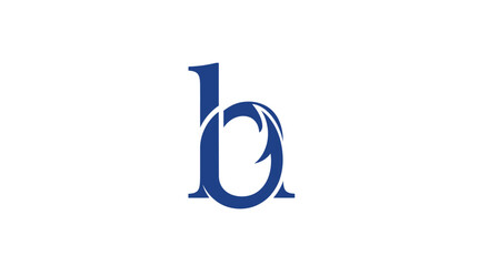 Elegant Blue Letter B Logo Design with Circle Accent © difka