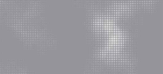 Fototapeta premium Minimal white halftone dot gradient background in comic pop art style, smooth vector circles texture. Illustration