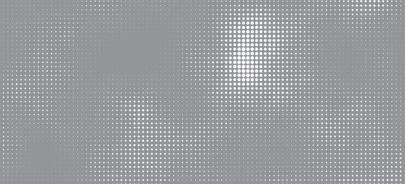 Clean vector white background with halftone dot texture, subtle comic pop art monochrome effect. Illustration