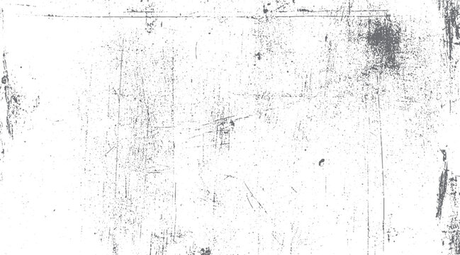 Grungy distressed texture with scattered dots and scratches on a white background grunge