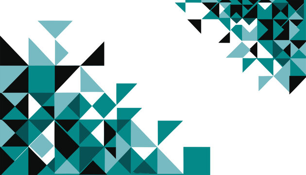 Blue and white geometric mountain range landscape vector Vector