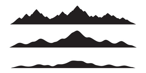 Sharp Mountain Peak Horizon Silhouette Set © Wimas