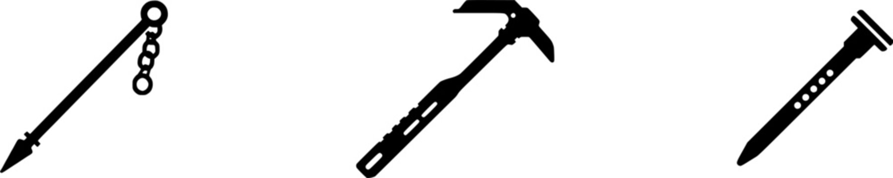 A finely crafted anodized aluminum tent peg, designed for durability and ease of use in outdoor settings, stands as a testament to quality craftsmanship