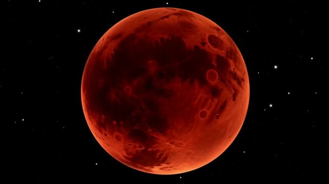 Lunar Eclipse Moon Phases Sequence.