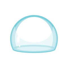 Translucent blue energy shield creating a protective dome, illustrating concepts of safety, security, and defense for digital interfaces and comic designs © PikePicture