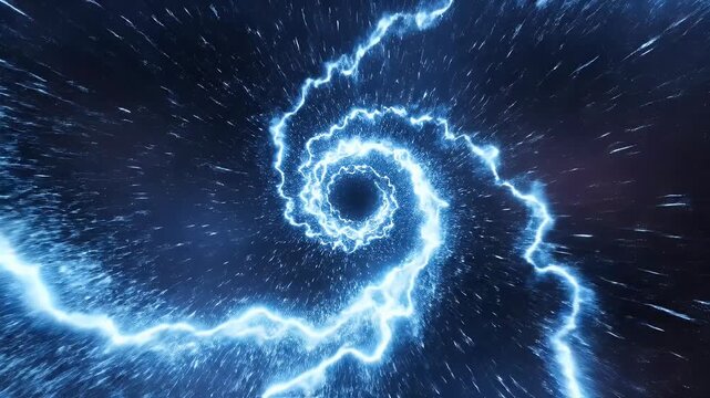A vibrant, abstract depiction of a celestial energy stream flowing through a dark, star-filled cosmic expanse, evoking a sense of speed and otherworldly power.