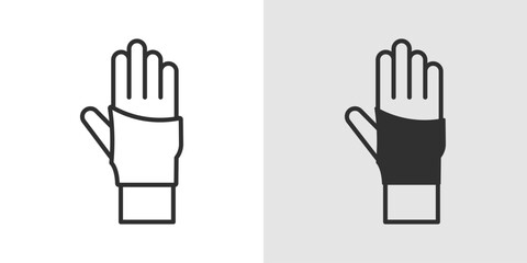 Obraz premium Wrist Support Icon representing joint stability, injury prevention, and support for the wrist during physical activity or recovery.