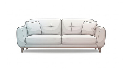 Naklejka premium Minimal Sofa Furniture Vector Design