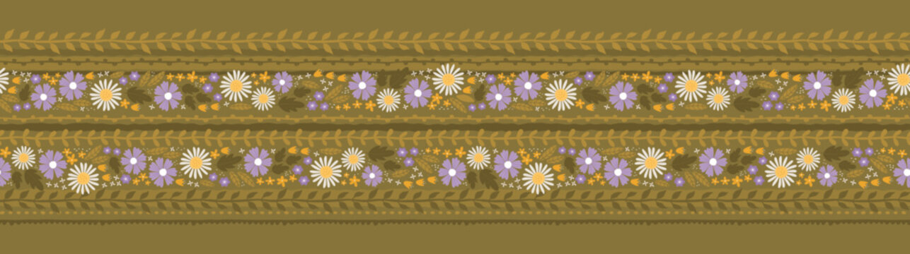 Cute hand drawn ditsy seamless pattern, lovely floral background, great for textiles, banners, wallpapers, wrapping - vector design