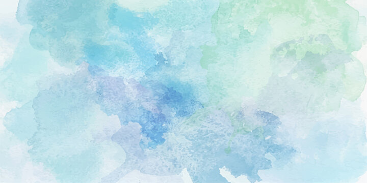 Elegant watercolor strokes, reminiscent of a serene sky, blend soft hues of blue and green, creating an abstract, artistic, and calming image. for website, background, branding