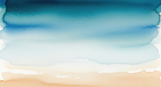 Beautiful watercolor background with blue and orange gradient colors  soft texture