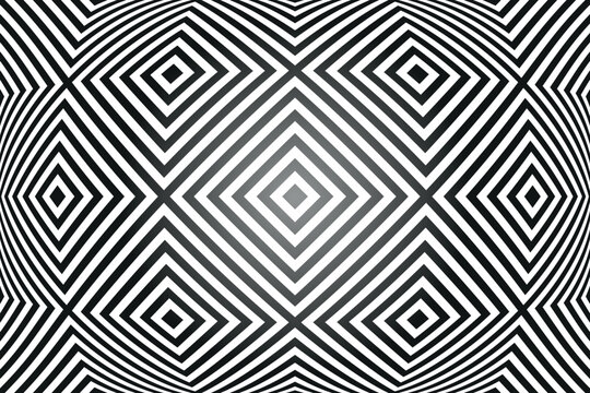 Abstract Geometric Convex Pattern with 3D Illusion Effect.
