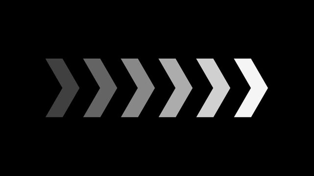 Right directional arrow loop animation. Animated arrows for the overlay video layer. arrow icon animation