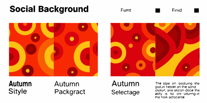 autumn themed social media background patterns high quality