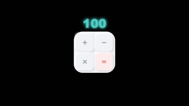 Calculator display screen with numbers.