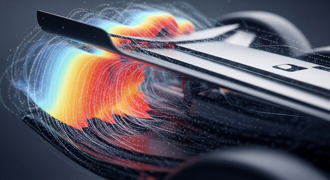 Aerodynamic flow visualization race car