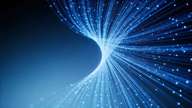 Blue light fiber optic strands