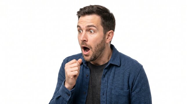 Man showing surprise expression