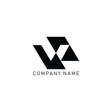 W Minimalist Logo Design,  Letter W, W  Black and White Abstract letter icon W logo, V Logo, V Letter,