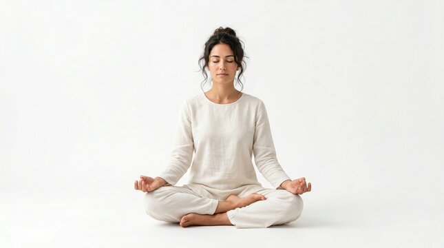 Woman in meditation pose