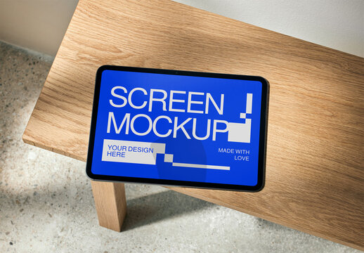 Mockup Of Digital Device With Customizable Screen