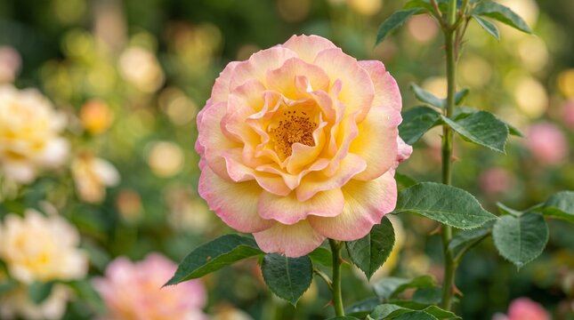 Close up rose flower blossom