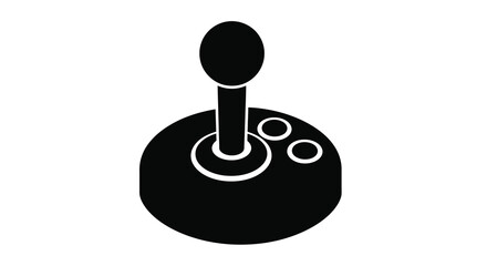joystick icon in black silhouette on white background © Siam Studio