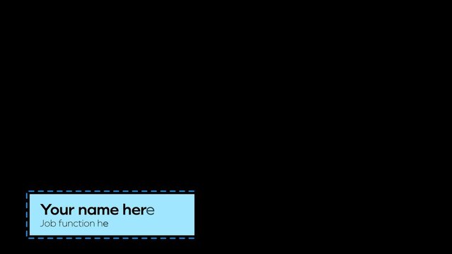 Modern Drawn Box Dotted Outline Lower Third (Variable Font)