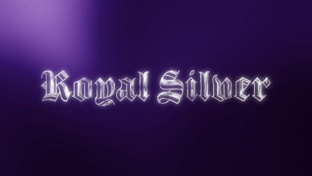 Royal Silver Glowing Metal Shine Title (Variable Font)