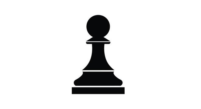 chess pawn silhouette on white background high quality professional detailed modern elegant stylish clean crisp vibrant colorful digital creative innovative