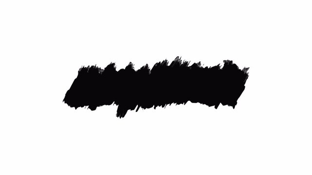 Black Brush Stroke Overlay Grunge Paint Ink Texture Reveal Alpha Channel