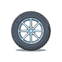 Obraz premium Durable Vehicle Tire with Modern Alloy Wheel