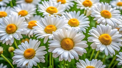 Fototapeta premium White daisies field illustration