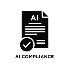 ai compliance document icon with checkmark on white background high quality professional detailed modern elegant stylish clean crisp vibrant colorful © Bar