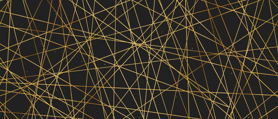 Straight random chaotic geometric lines form striking abstract vector pattern with irregular angles chaotic arrangement create bold monochrome texture creative contemporary illustration background. © Konstantin