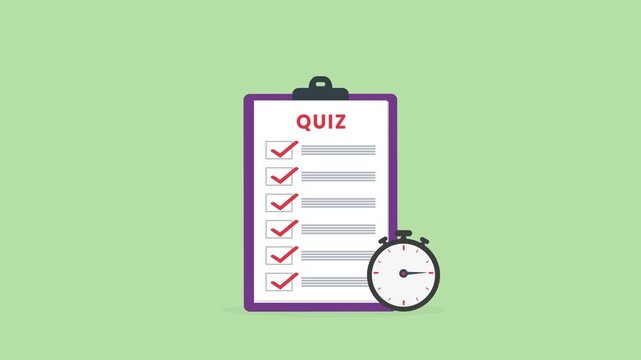 Quiz checklist , online test exam form
