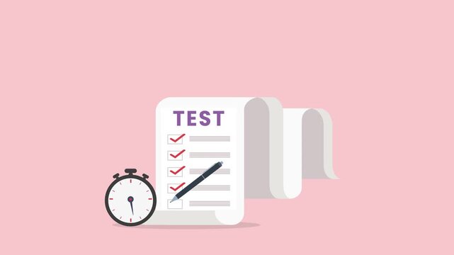 Test checklist clipboard with stopwatch